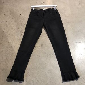 Firth Faded Black Flare-Hem Jeans